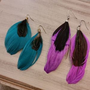 Free w/Purchase Feather Earrings